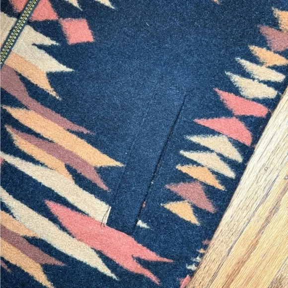 Pendleton South Western Wool Blend Full Zip Funnel Neck Winter Jacket Coat M - Picture 9 of 15